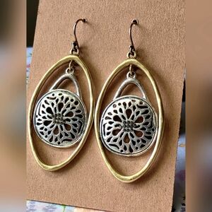 Elegant Gold and Silver Earrings